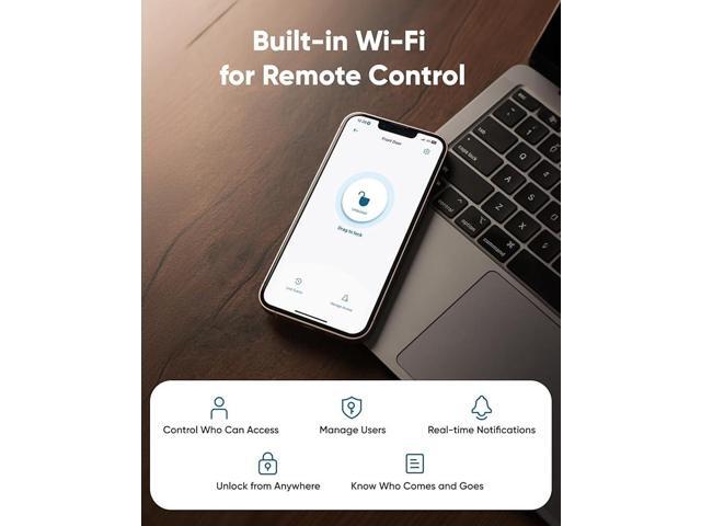 eufy Security Smart Lock C30, Keyless Entry Door Lock, Built-in WiFi Deadbolt, Smart Lock for Front Door, No Bridge Required, Easy Installation,...
