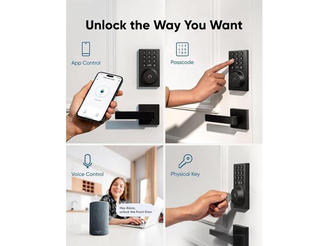 eufy Security Smart Lock C30, Keyless Entry Door Lock, Built-in WiFi Deadbolt, Smart Lock for Front Door, No Bridge Required, Easy Installation,...