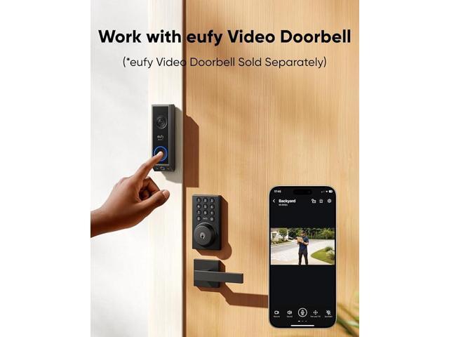 eufy Security Smart Lock C30, Keyless Entry Door Lock, Built-in WiFi Deadbolt, Smart Lock for Front Door, No Bridge Required, Easy Installation,...