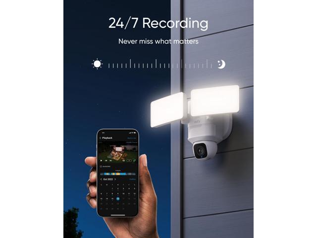 eufy - E30 Outdoor Wired 2K PTZ Security Camera with Floodlights - White - image 7