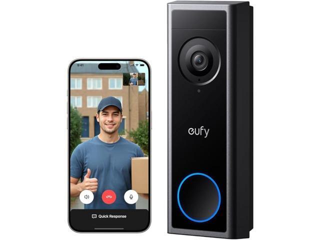 eufy Security Video Doorbell C30, Battery Powered, 2K FHD, 16:9 Expanded View, Easy Installation, Ring Call, Human and Motion Detection, HomeBase...