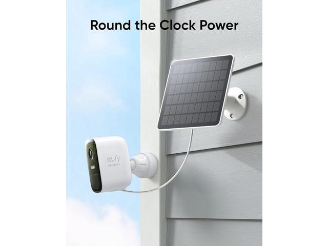 eufy Security Solar Panel (3W) Compatible with All Models of eufyCam, Continuous Power Supply, IP65 Weatherproof for Outdoor Surveillance and...