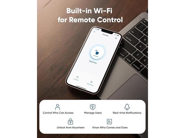eufy Security Smart Lock C30, Keyless Entry Door Lock, Built-in WiFi Deadbolt, Smart Lock for Front Door, No Bridge Required, Easy Installation,...