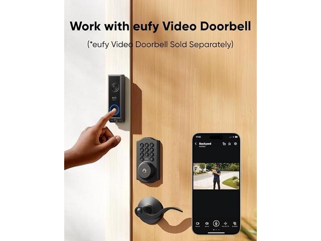 eufy Security Smart Lock C30, Keyless Entry Door Lock, Built-in WiFi Deadbolt, Smart Lock for Front Door, No Bridge Required, Easy Installation,...