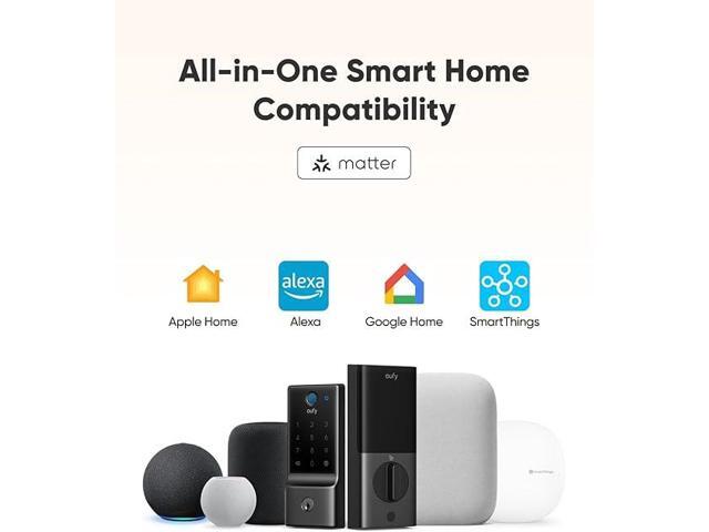 eufy Smart Lock E31, Fingerprint Keyless Entry Door Lock with Apple Home Ecosystem, Smart Door Lock for Front Door or Back, Supports Matter, Apple...