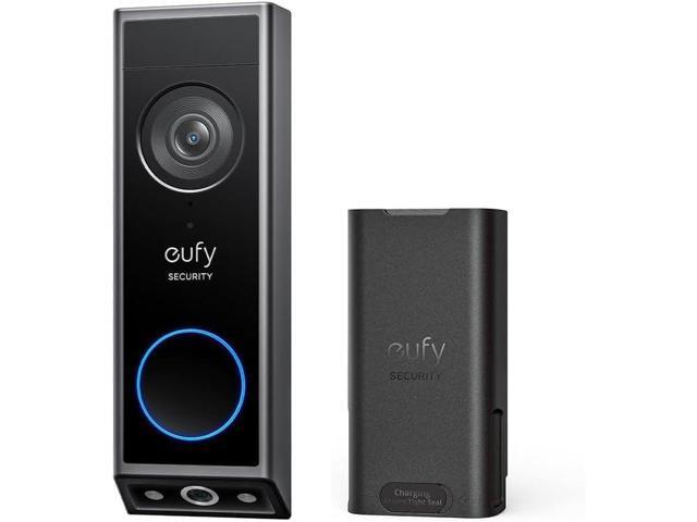 eufy Security Video Doorbell E340 (Battery Powered, with Extra Backup Battery), Uninterrupted Use with Rechargeable Battery, Dual Cameras, 2K Full...