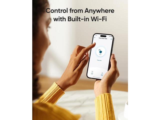 eufy Security Smart Lock C220 with Door Lever, Fingerprint Keyless Entry Door Lock, Built-in Wi-Fi, App Remote Control, Front Door Deadbolt, 8...