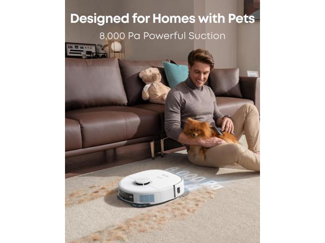 eufy - X10 Pro Omni Wi-Fi Connected Robot Vacuum & Mop with Self Washing and Self Drying Auto Empty Station - White - image 2
