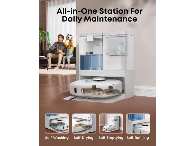 eufy - X10 Pro Omni Wi-Fi Connected Robot Vacuum & Mop with Self Washing and Self Drying Auto Empty Station - White - image 5