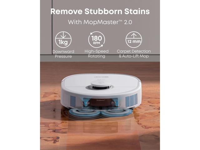 eufy - X10 Pro Omni Wi-Fi Connected Robot Vacuum & Mop with Self Washing and Self Drying Auto Empty Station - White - image 3