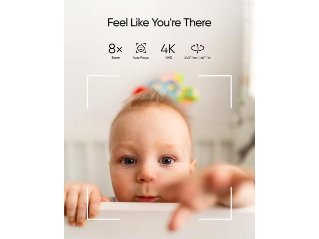 eufy - E21 Baby Monitor with 4K Camera and Charging Base - White - image 4