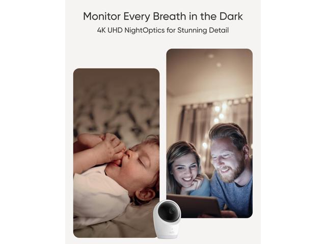 eufy - E21 Baby Monitor with 4K Camera and Charging Base - White - image 3