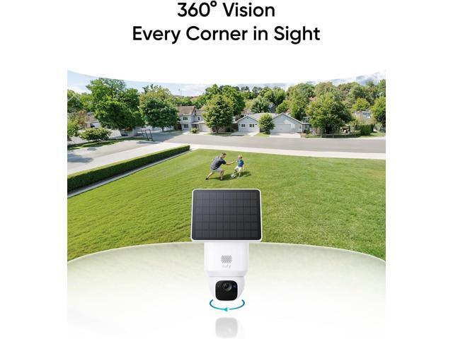 eufy Security SoloCam E30, 2 Pack, Security Cameras Wireless Outdoor, Solar Camera Outdoor Wireless, 360° Pan, AI Tracking, 2K Clarity, No Monthly Fee
