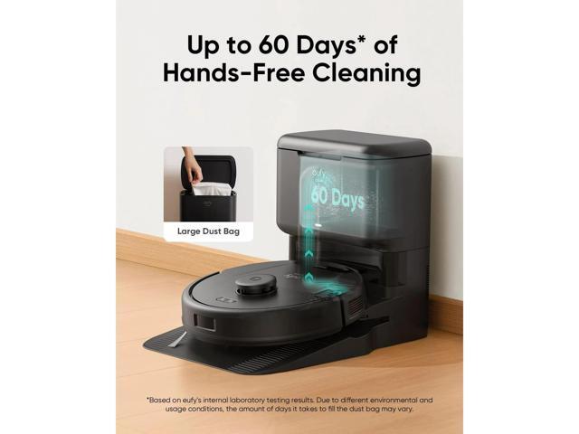 eufy L60 Robot Vacuum with Self Empty Station and 6× Dust Bags