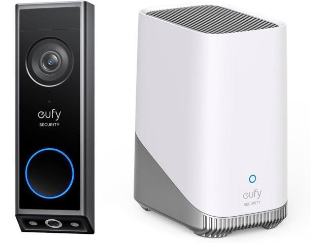 eufy Security Video Doorbell E340 (Battery Powered) With HomeBase S380 (HomeBase 3), Dual Cameras with Delivery Guard, 2K Full HD and Color Night...