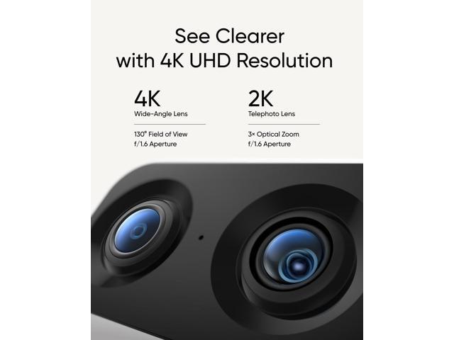 eufy Security Indoor Cam S350 with HomeBase 3, Dual Cameras, 4K UHD Resolution Security Camera with 8× Zoom and 360° PTZ, Human/Pet AI, Dual-Band...