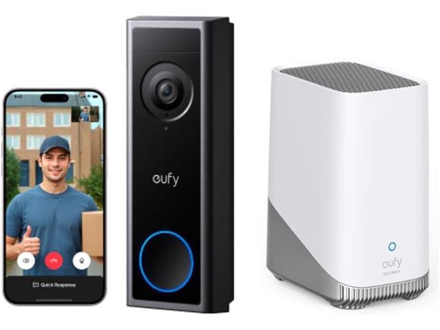 eufy Security Video Doorbell C30 with HomeBase S380, Battery Powered, 2K FHD, 4:3 Expanded View, Easy Installation, Ring Call, Human and Motion...