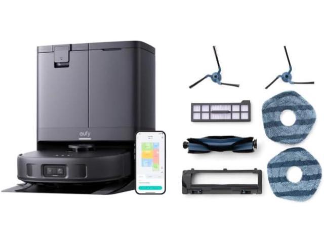 eufy X10 Pro Omni Robot Vacuum and Mop Combo, 8,000 Pa Suction + Official Replacement Parts Kit