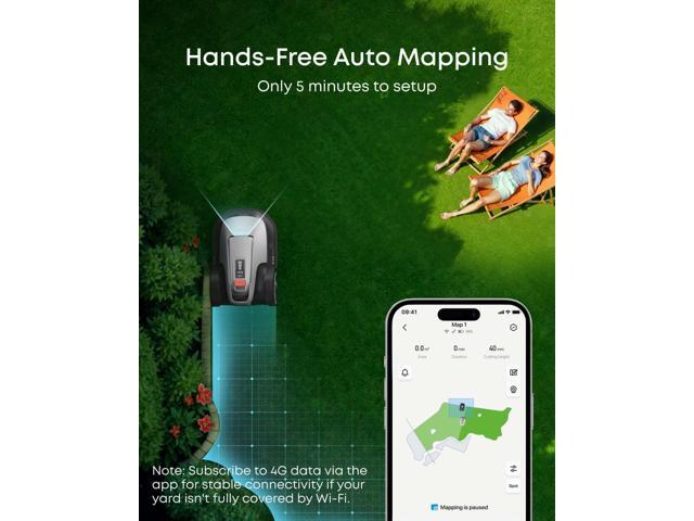 eufy E15 Robot Lawn Mower,Max 0.2 Acres,Wireless Robot Mower with Auto Mapping,Vision Navigation,Multi-Zone Management + Official Accessories:...