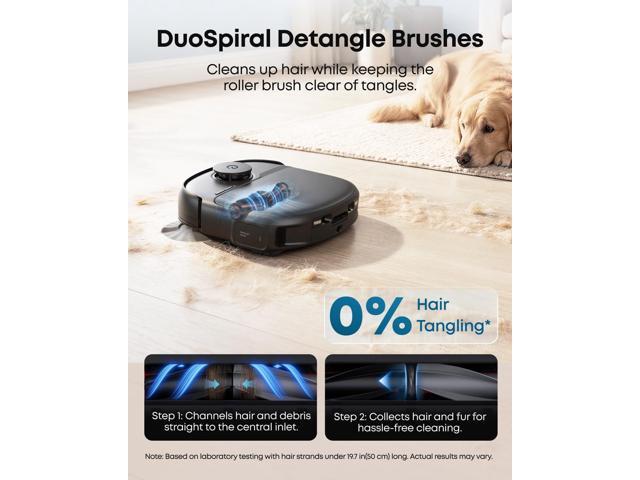eufy C28 Robot Vacuum and Mop Combo, HydroJet Self-Cleaning Roller Mop and Floor Cleaner