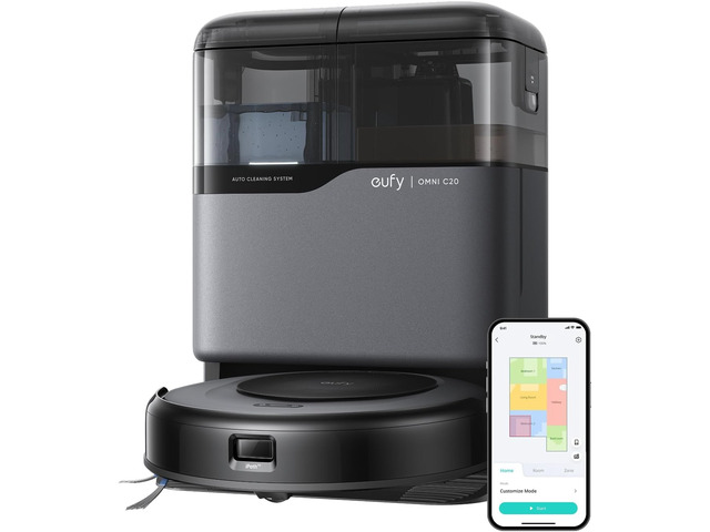 eufy C20 Robot Vacuum Mop, Self Emptying, Auto Mop Washing and Drying, Premium