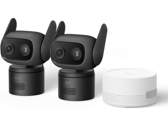 eufy Security Indoor & Outdoor Camera C31,2-Pack with HomeBase Mini (64GB) IP66,