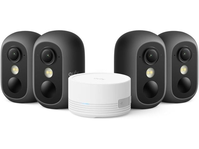 eufy Security eufyCam C35 4-Cam Kit, Wireless Indoor/Outdoor Camera Magnetic Mou