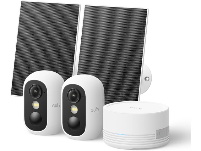 eufy Security eufyCam C35 2-Cam Kit with Solar Panel, Wireless Camera Outdoor an