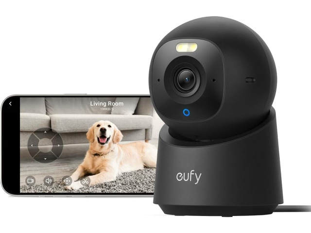 eufy Security 4K Indoor Camera E30, Pan and Tilt, AI Tracking, Pet Camera Color 