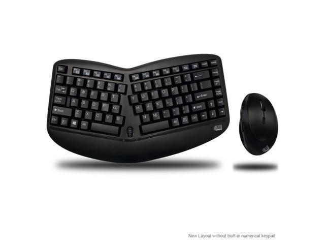 Adesso - Tru-Form Media WKB-1150CB Ergonomic Wireless Membrane Optical Keyboard and Mouse - Black - image 10