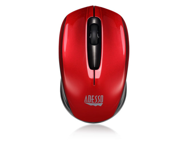 Adesso iMouse S50R - 2.4GHz Wireless Mini Mouse - Optical - Wireless - Radio Frequency - Red - USB - 1200 dpi - Computer, Notebook - Scroll Wheel...