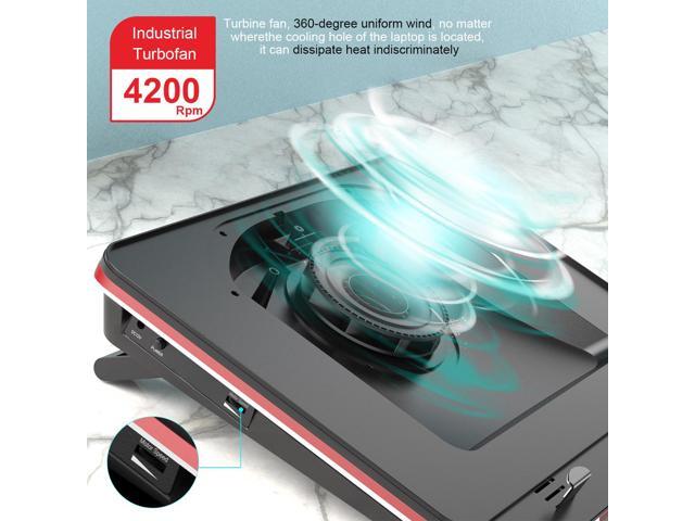 IETS GT500 Powerful Turbo-Fan (4200 RPM) Laptop Cooling Pad with Infinitely Variable Speed,Seal Foam for Rapid Cooling Gaming Laptop,Dust Filter...