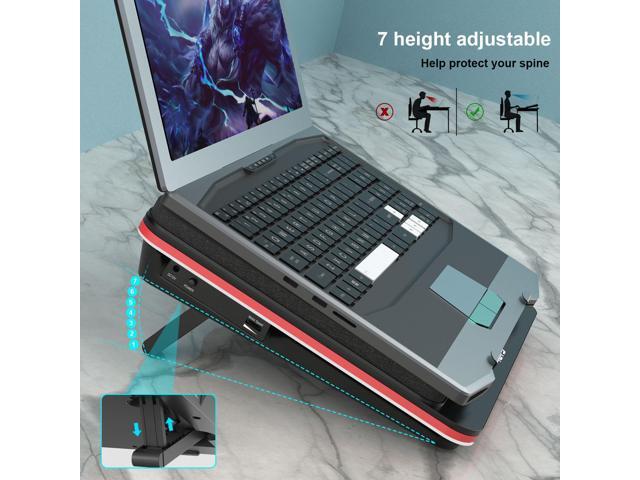IETS GT500 Powerful Turbo-Fan (4200 RPM) Laptop Cooling Pad with Infinitely Variable Speed,Seal Foam for Rapid Cooling Gaming Laptop,Dust Filter...