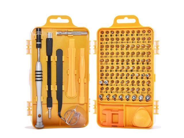 110PCS Precision Screwdriver Set 110 in 1 Electronic Repair Tool Kit for iphone,Computer,Watch,and More(Yellow) photo