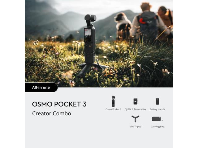 DJI - Osmo Pocket 3 Creator Combo 3-Axis Stabilized 4K Handheld Camera with Rotatable Touchscreen - Gray - image 3