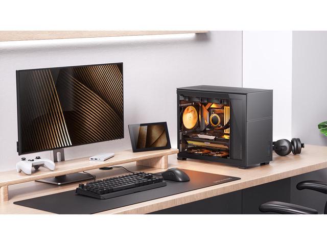 JONSBO D31 MESH BLACK Micro ATX Computer Case, Tempered Glass-1 Side, M-ATX/DTX/ITX Mainboard/Support RTX 4090(335-400mm) GPU 360/280AIO,Power...