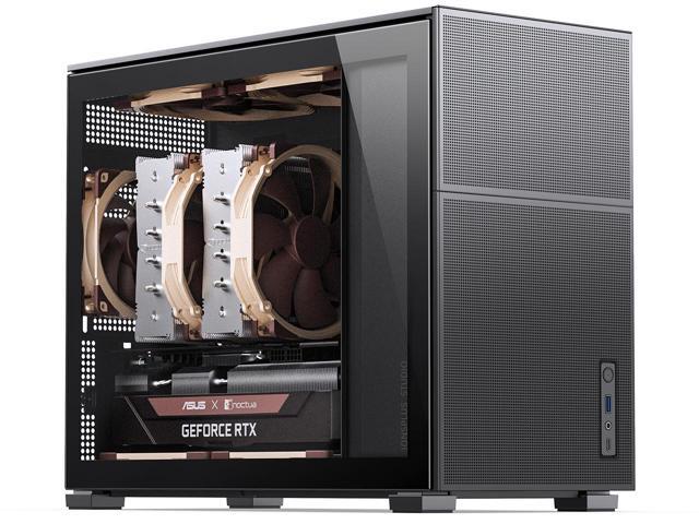 JONSBO D31 MESH BLACK Micro ATX Computer Case, Tempered Glass-1 Side, M-ATX/DTX/ITX Mainboard/Support RTX 4090(335-400mm) GPU 360/280AIO,Power...