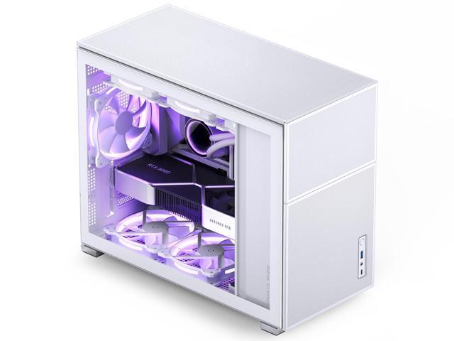 JONSBO D31 MESH WHITE Micro ATX Computer Case, Tempered Glass-1 Side, M-ATX/DTX/ITX Mainboard/Support RTX 4090(335-400mm) GPU 360/280AIO,Power...