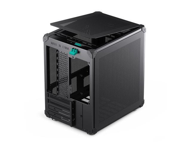 JONSBO C6 BLACK MATX Mesh Case,Simple Compact Desktop Micro ATX Chassis,1+2 Disk Bays Steel Plate Case, ATX Power Bite (L185mm Max.),Support 75mm...