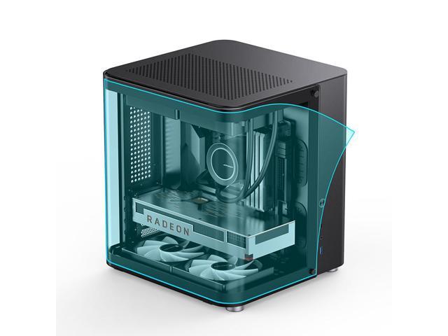 JONSBO TK-1 BLACK V2.0 Micro ATX Mini Tower Computer CASE, Hyperboloid Glass Design, Separated Cabinet structure, Al Alloy Shell Matx Desktop PC...