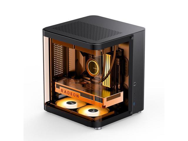 JONSBO TK-1 BLACK V2.0 Micro ATX Mini Tower Computer CASE, Hyperboloid Glass Design, Separated Cabinet structure, Al Alloy Shell Matx Desktop PC...