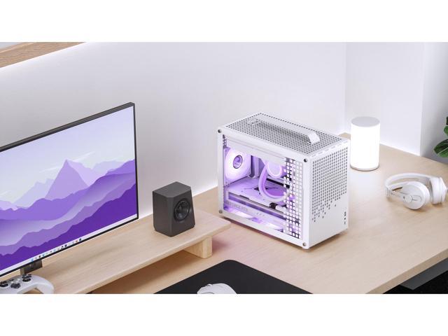 JONSPLUS Z20 WHITE Micro-ATX Computer Case,with Detachable Carrying handle, Mini Size, High-performance Hardware Compatible, Support 240AIO,...