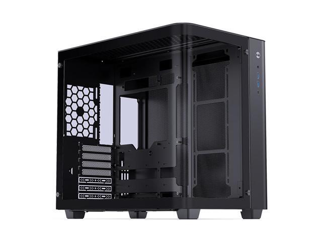 JONSBO TK-3 BLACK One-piece Curved Glass Case, One-piece Curved Glass, Support BTF MB/Dual 360 AIO/ATX PSU/40Series GPU, with 10 Fan Positions, 270...