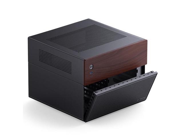 JONSBO N4 BLACK NAS mini Chassis, Walnut Wood, 8-Drive Bay/6*3.5 'HDD (4 hot-swap,2 non hot-swap), 2*2.5SSD,Micro ATX/ITX Case, USB3.2Gen2Type-C,...