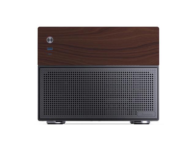 JONSBO N4 BLACK NAS mini Chassis, Walnut Wood, 8-Drive Bay/6*3.5 'HDD (4 hot-swap,2 non hot-swap), 2*2.5SSD,Micro ATX/ITX Case, USB3.2Gen2Type-C,...