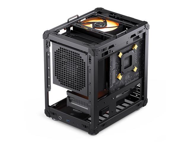 JONSBO C6-ITX BLACK ITX Handled Mesh PC Case, Simple Compact Desktop ITX Chassis, SP MB ITX/MINI-DTX, ATX Power Bite (L140mm Max.), SP 170mm Tower...