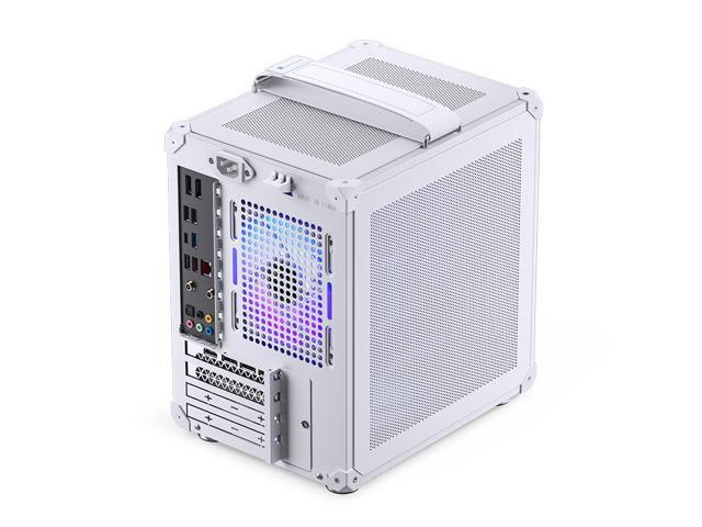 JONSBO C6-ITX WHITE ITX Handled Mesh PC Case, Simple Compact Desktop ITX Chassis, SP MB ITX/MINI-DTX, ATX Power Bite (L140mm Max.), SP 170mm Tower...