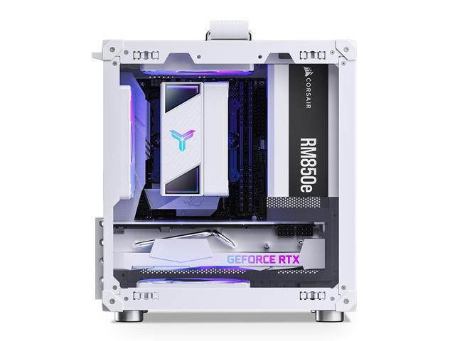 JONSBO C6-ITX WHITE ITX Handled Mesh PC Case, Simple Compact Desktop ITX Chassis, SP MB ITX/MINI-DTX, ATX Power Bite (L140mm Max.), SP 170mm Tower...