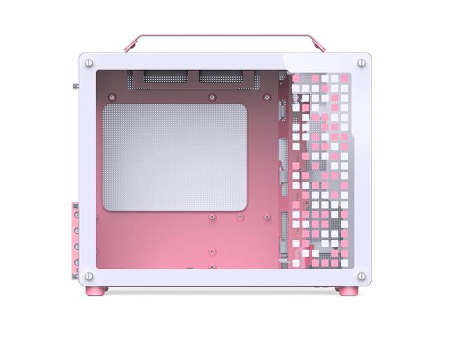 JONSPLUS Z20 PINK/WHITE Micro-ATX Computer Case,with Detachable Carrying handle, Mini Size, High-performance Hardware Compatible, Support 240AIO,...