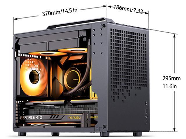 JONSPLUS Z20 Mesh BLACK Micro-ATX Computer Case,with Detachable Carrying handle, Mini Size, High-performance Hardware Compatible, Support 240AIO,...